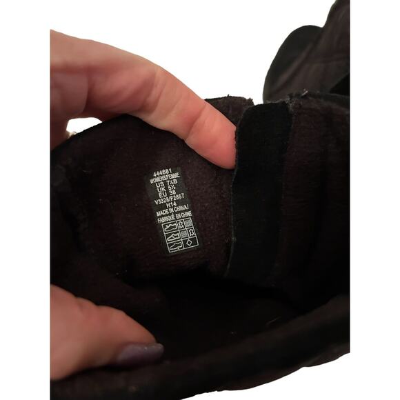 LANDS END Women's Black Quilted Suede All Weather Mid-Calf Zip Boots Size 7.5 B - Picture 7 of 15